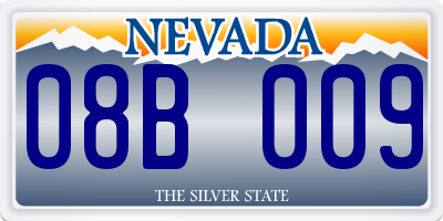 NV license plate 08B009