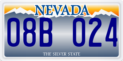 NV license plate 08B024