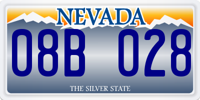 NV license plate 08B028