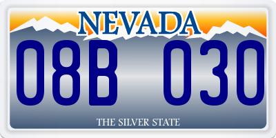 NV license plate 08B030