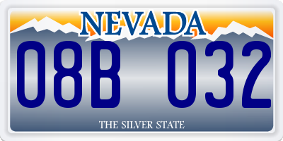 NV license plate 08B032