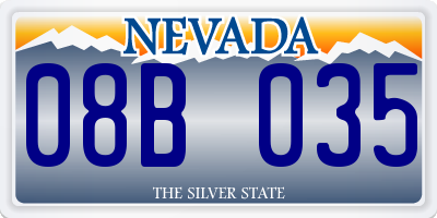 NV license plate 08B035