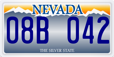 NV license plate 08B042