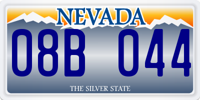 NV license plate 08B044