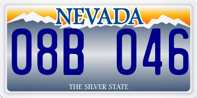 NV license plate 08B046