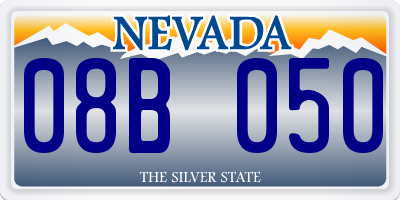 NV license plate 08B050