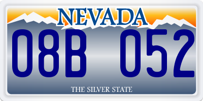 NV license plate 08B052