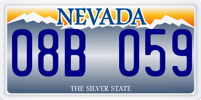 NV license plate 08B059