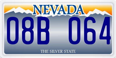 NV license plate 08B064