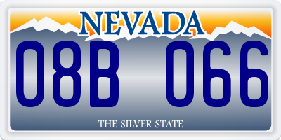 NV license plate 08B066