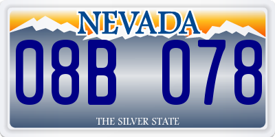 NV license plate 08B078