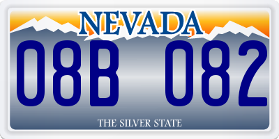 NV license plate 08B082