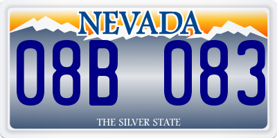NV license plate 08B083