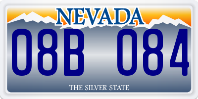 NV license plate 08B084