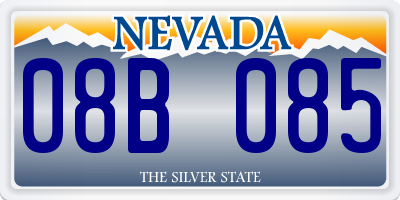 NV license plate 08B085