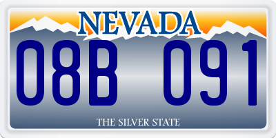 NV license plate 08B091