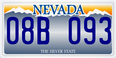 NV license plate 08B093