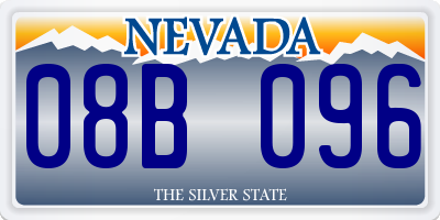 NV license plate 08B096