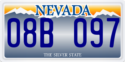 NV license plate 08B097