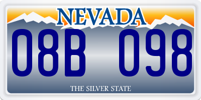 NV license plate 08B098