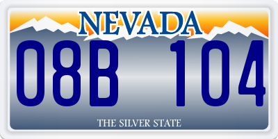 NV license plate 08B104