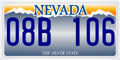 NV license plate 08B106