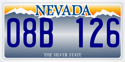 NV license plate 08B126