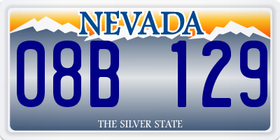 NV license plate 08B129