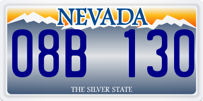 NV license plate 08B130