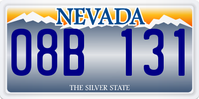 NV license plate 08B131