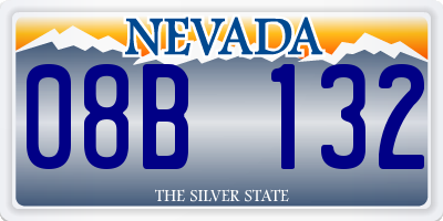 NV license plate 08B132