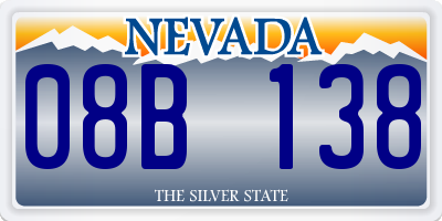NV license plate 08B138