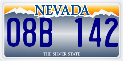 NV license plate 08B142
