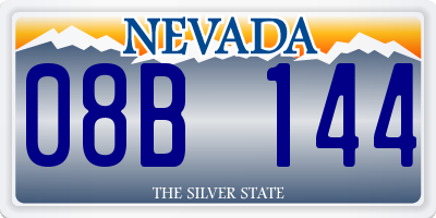 NV license plate 08B144