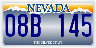 NV license plate 08B145