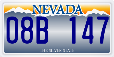 NV license plate 08B147