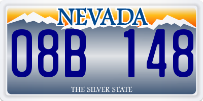 NV license plate 08B148