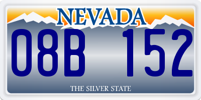 NV license plate 08B152