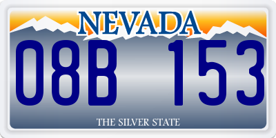 NV license plate 08B153