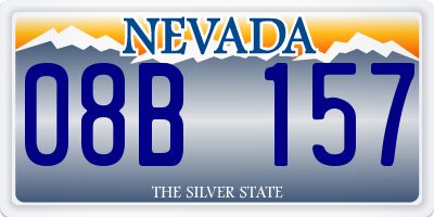 NV license plate 08B157