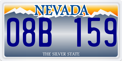 NV license plate 08B159