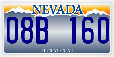 NV license plate 08B160