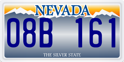 NV license plate 08B161