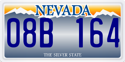 NV license plate 08B164