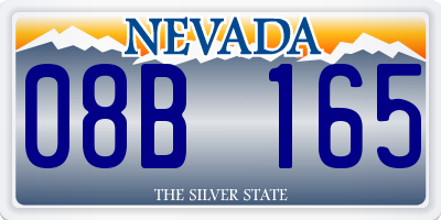 NV license plate 08B165