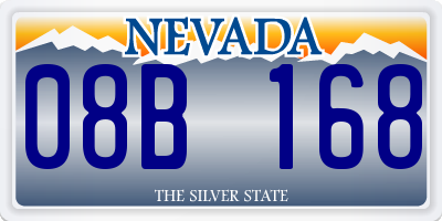 NV license plate 08B168