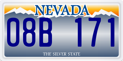 NV license plate 08B171