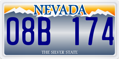 NV license plate 08B174