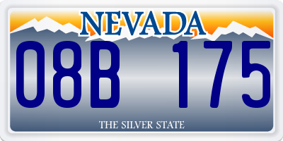 NV license plate 08B175