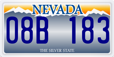 NV license plate 08B183